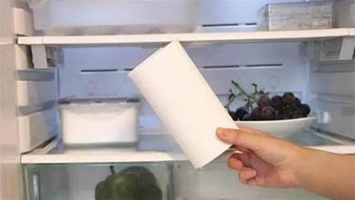 今天才知道，冰箱裡塞一卷衛生紙，還有這個用途，真是方便，看完我也放一張